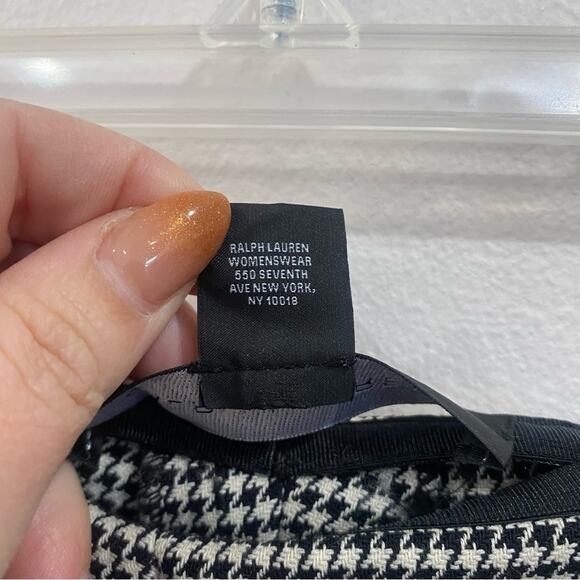 Ralph Lauren Black Label Wool Houndstooth Stretch Pants Dress Trouser Sz 4 - Picture 6 of 12